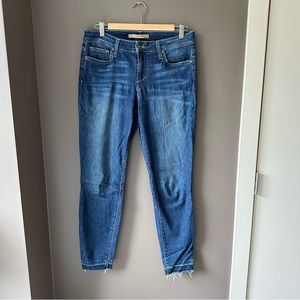 Joes Jeans Midrise Raw Edge Skinny Jean